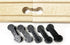 (5pcs) TrainLab Dog Bone Train Track Adapter Connectors (Black)