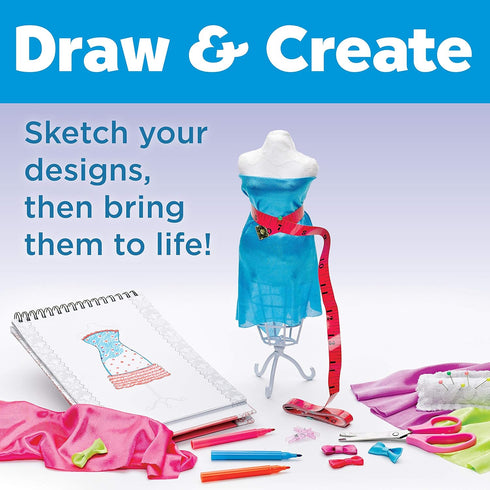 Creativity for Kids Designed by You Fashion Studio - DIY Fashion Designer Kit for Girls, Craft Kit for Ages 9-12+