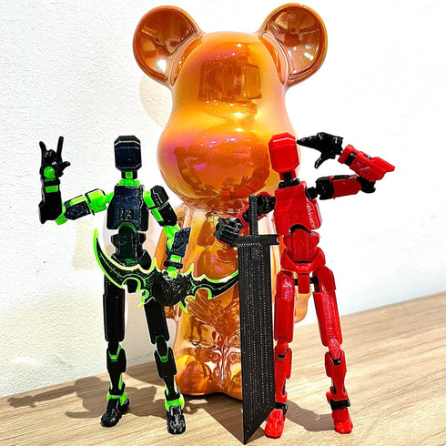 2 Packs T13 Action Figure Set: Dummy 13 3D Printed Action Figure Toy Gifts for Kids, Mechanical Doll for Boys Girls