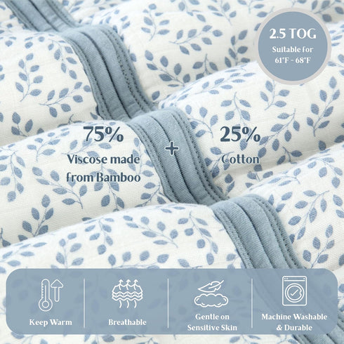 2.5 Unisex Baby Sleep Sack TOG, Winter Warm Thick Wearable Blanket, Soft Rayon made from Bamboo Toddler Sleep Bag