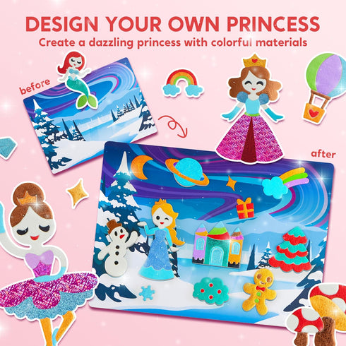 Klever Kits Foil Art Kit for Kids - Mess Free Coloring, Foil Foam Stickers, Creative Travel Toys, Birthday Gifts