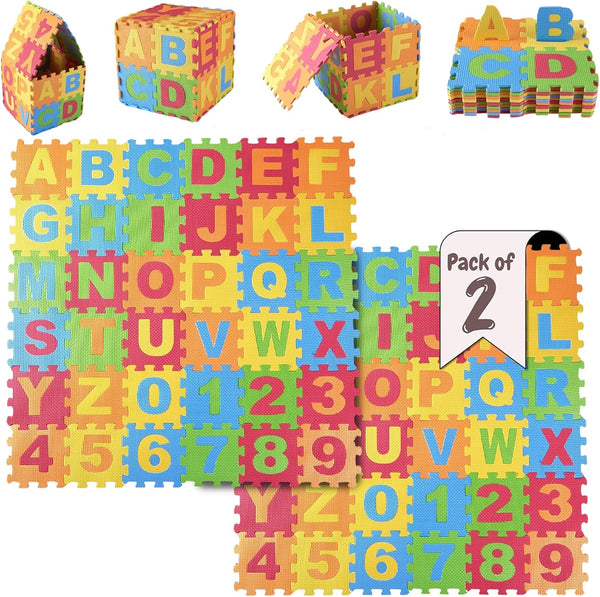 DIMPLE Kids Foam Play Mat (72 Pieces Total) 6.25 x 6.25 Inches