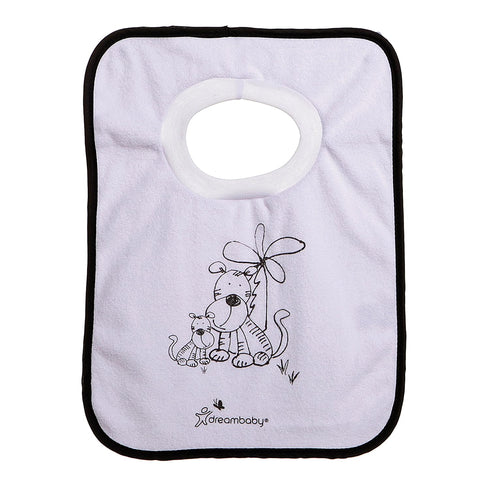 Dreambaby Terry Cloth Cotton Baby Bibs for Teething, Feeding, Drooling - Jungle Animals, Super Absorbent