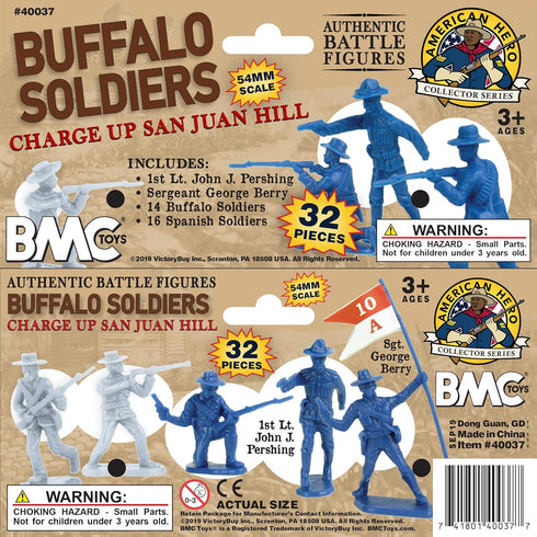 BMC Buffalo Soldiers Charge Up San Juan Hill - 32pc Soldier Figures Set