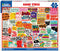 White Mountain 500 Piece Jigsaw Puzzle Retro Nostalgic Collage Puzzles with Large