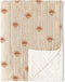 Konssy Baby Blankets, Super Soft Minky Blankets with Muslin Cotton Front, Dotted Fleece Backing for Newborns