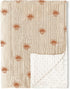 Konssy Baby Blankets, Super Soft Minky Blankets with Muslin Cotton Front, Dotted Fleece Backing for Newborns
