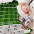 Monthly Milestone Football Baby Blanket, Super Soft Swaddle Toddler Blanket for Newborn Infant Nursery, 30x40 in