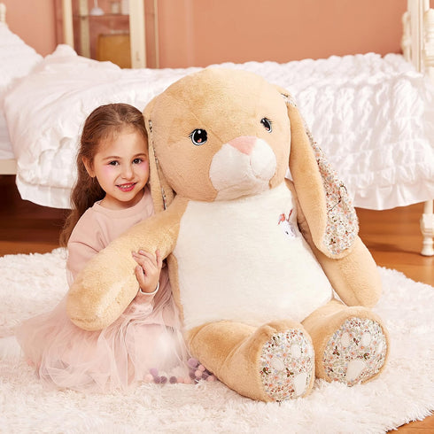 IKASA Giant Rabbit Stuffed Animal Plush Toy | 30" Large Cute Jumbo Bunny for Kids & Girls