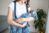Navy and White Triangles Large Baby Swaddle Blanket by Copper Pearl