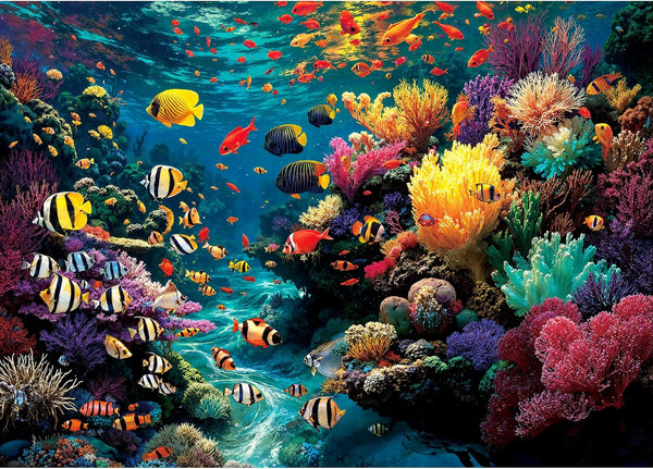 Puzzles for Adults 1000 Pieces, Ocean Sea Animal Fish Coral, Nature 1000