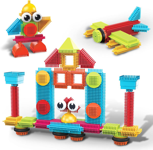 Picasso Toys 41pc Hedgehog Block Building Set - Construction Toy with IdeaBook, STEM Educational Kit