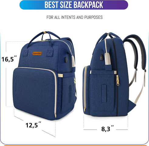 Backpack Backpack Baby Diaper Bag with Portable Changing Pad - Multifunction Diaper with USB Charging Port - Stroller