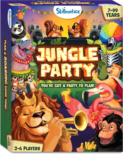 Skillmatics Card Game - Jungle Party, Fun Family Game of Strategy & Luck, Gifts for Ages 7 and Up