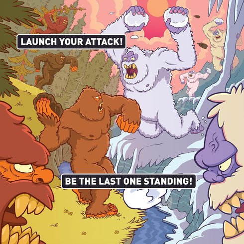 2 6+ Bigfoot vs Yeti Catapult Game for Kids Best Gift for Kids, Funny Cryptid Splat Attack Launching Battle Game