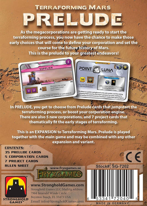 Terraforming Mars Prelude Board Game