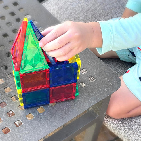 CreateOn Crayola Mini Magnetic PIP-Tiles, 24-Piece Building Set for Kids, Magnetic Toys for Ages 3+