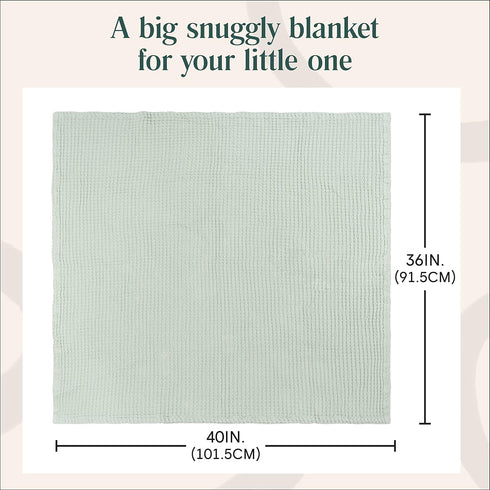 Simka Rose Waffle Baby Blanket Cotton Soft Breathable Swaddle Blanket for Nursery, Stroller & Crib Blanket - Receiving