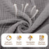 VitalCozy 8 (32 32 Inch,Neutral Pcs Baby Muslin Hooded Bath Towels and Washcloths Muslin Cotton Hooded Baby Towels