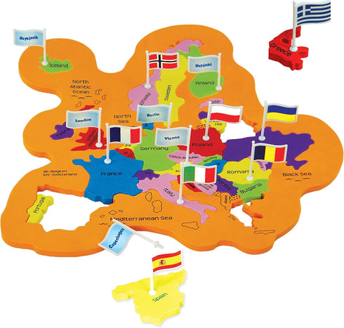 Country 5-8 8-13 5, 6, 7, 8, 9, 10, 11, 12 Imagimake Mapology World Map Puzzle - Includes Flags & Capitals | Fun Jigsaw