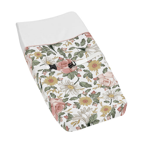 Sweet Jojo Designs Vintage Floral Boho Girl Baby Nursery Changing Pad Cover