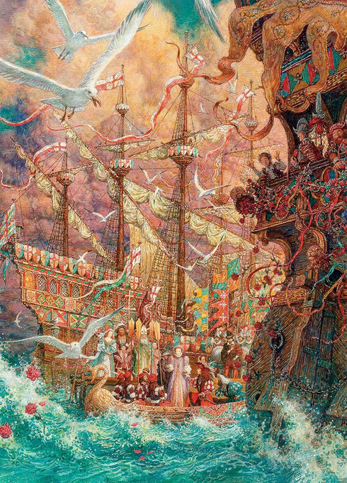 Art & Fable Shipside Celebration 750 Piece Premium Adult Jigsaw Puzzle by Anton Lomaev