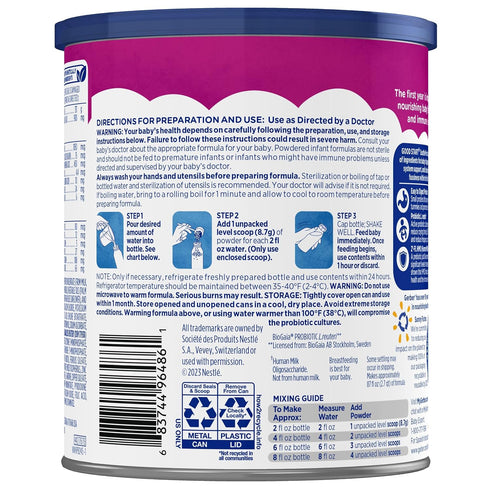 Gerber Good Start Baby Formula Powder, SoothePro Comforting Probiotics, Stage 1, 12 Ounces