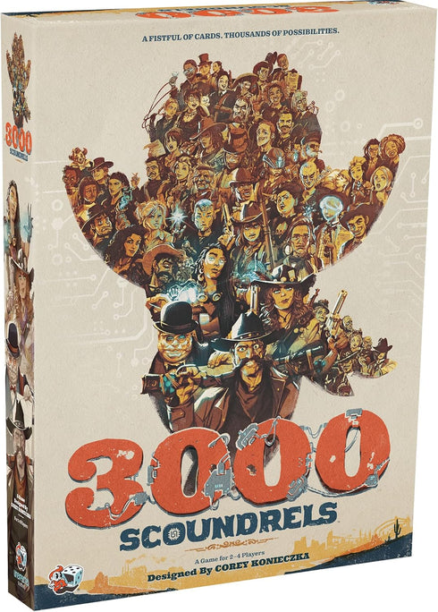 3000 Scoundrels Board Game - Fun Family Strategy Game for 2-4 Players, Ages 12+, Average Playtime 60-90 Minutes