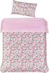 J-pinno Set, 100% 47" 59") Pink Strawberry Girls Cartoon Duvet Cover + Pillowcase Zipper Closure, Cotton, for Kids Crib