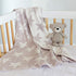 Living Textiles Grey Stars Chenille Soft Baby Blanket, Reversible Premium Cozy Fabric for Infant, Toddler, Newborn,