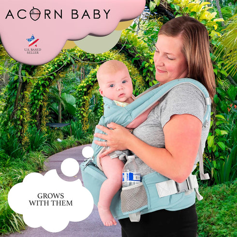 6-in-1 Acorn Baby Parent Carrier Sling with Hip Seat - Ergonomic Carrier Front Carrier Breastfeeding Holder for Parents