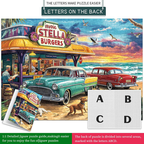 1000 1000 Adults-1:1 Jigsaw Puzzles for Adults Pieces, Interlock Perfectly No Dust, Impossible Difficult Hard Fun Piece