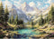Puzzles for Adults 1000 Pieces, National Park Nature Snow Mountain Lake Forest,