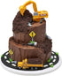 2 Set (11826) DecoPac Construction Dig Cake Decoration, Piece Cake Topper with Dump Truck and Moveable Excavator, Food