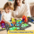 82pcs 3+Year Drofex Magnetic Tiles Road, Magnetic Building Blocks Construction Toys for Old Boys Girls, Kids Montessori
