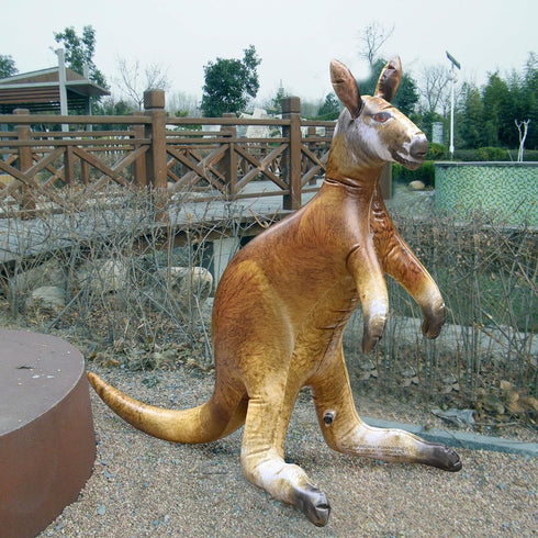 Jet Creations 40" Long Inflatable Kangaroo, Lifelike Blow-Up Aussie Joey Toy for Pool Fun, Home Decor