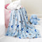 Bunnikins & Clover Lightweight Plush Flannel Baby Blanket Super Soft for Boys