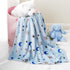 Bunnikins & Clover Lightweight Plush Flannel Baby Blanket Super Soft for Boys