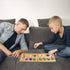 Point Games Solid Pine Mancala - Folding Board Game with Blue, Green, White Marbles, Portable Strategy Game