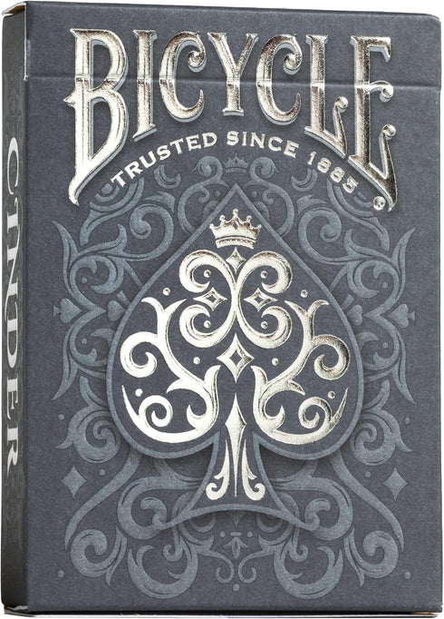 Bicycle Cinder Premium Playing Cards - Silver Smoke Foil, 1 Deck