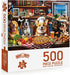 500 BenBen Puzzles for Adults Pieces, Dogs' Dinner Party, Dog Jigsaw Puzzle with Patterns on Back, Funny Animal Puzzle