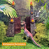 12inches Realistic Dinosaur Park Gate with Log, Nest of Eggs, Stone, Great Addition to Dino Toys, Truck or RC Dinosaur