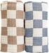 Ultra Soft Checkered Muslin Baby Blanket Pack of 2 Cotton Swaddles Bed