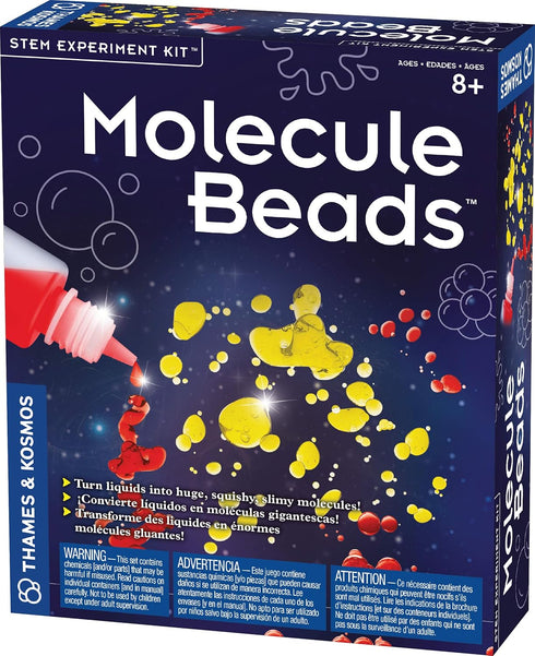 Thames & Kosmos Molecule Beads STEM Experiment Kit, Learn about Polymers, 3-Language Instruction Manual