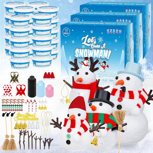 30 Pack Snowman Kit - Build a Snowman Kit DIY Christmas Craft