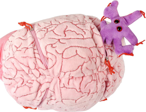 GIANTmicrobes Deluxe 9.5" Brain Plush Toy, Gifts for Neurologist, Brain Surgery Recovery, Neuroscience Gifts