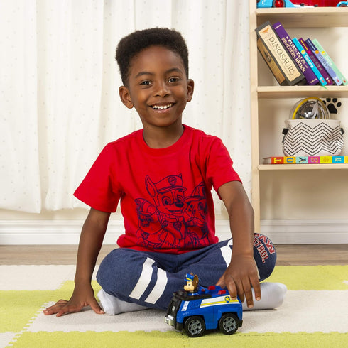 Paw Patrol Chase’s Patrol Cruiser Vehicle with Collectible Figure - for Kids Aged 3 and Up, Multicolor