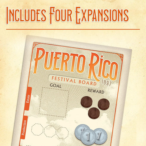 Ravensburger Puerto Rico 1897 Board Game - Strategic Gameplay for Kids and Adults, Enhanced Art and Storyline