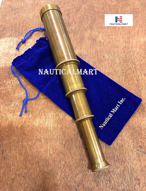 NauticalMart Maritime Brass Antique Telescope Vintage Functional Spyglass Sailor Gifts