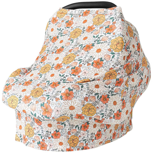 Konssy Baby Car Seat Covers- Multi-use Carseat Canopy for Babies, Stretchy Infant